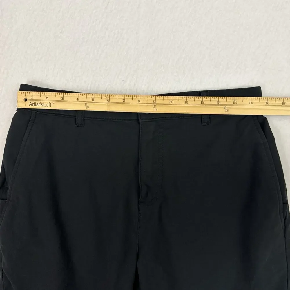 Mugsy Travelers Shorts Mens 34 Black Stretch Casual Performance Shorts